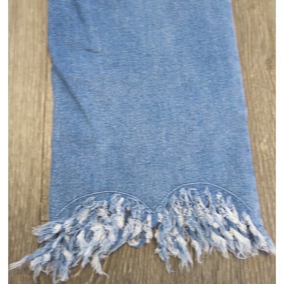 Est 1946 Denim Jeans Embroidered Beads Size 12 Women Highrise Fringe Boho Blue - Picture 8 of 12